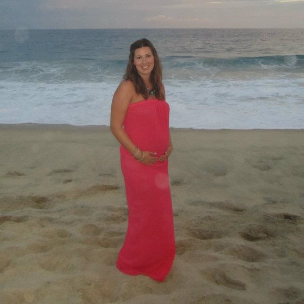 Strapless Coral Maxi Dress